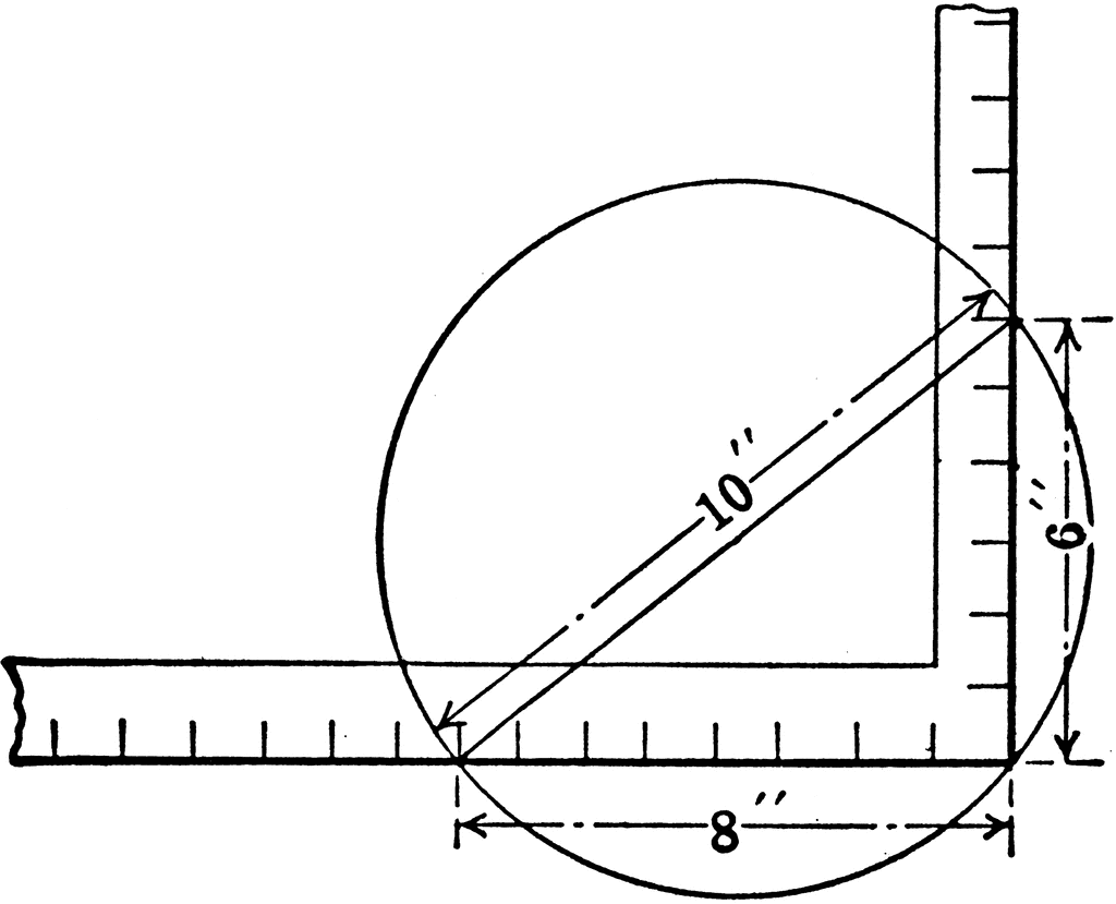 Circle With 10 Inch Diameter And Steel Square ClipArt ETC