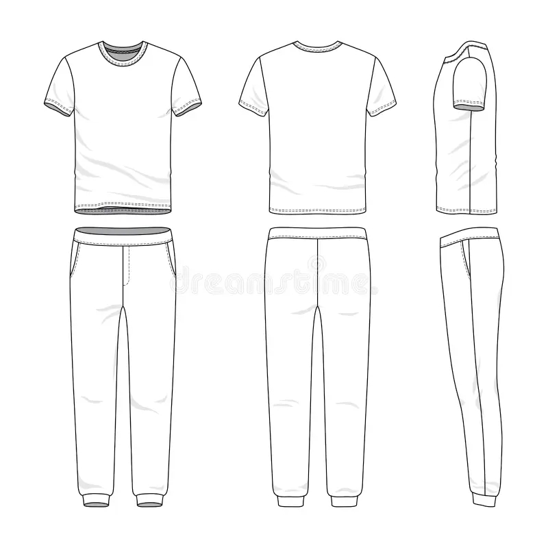 Clothing Set Of T shirt And Sweatpants Stock Illustration Illustration Of Running Joggers 94409063