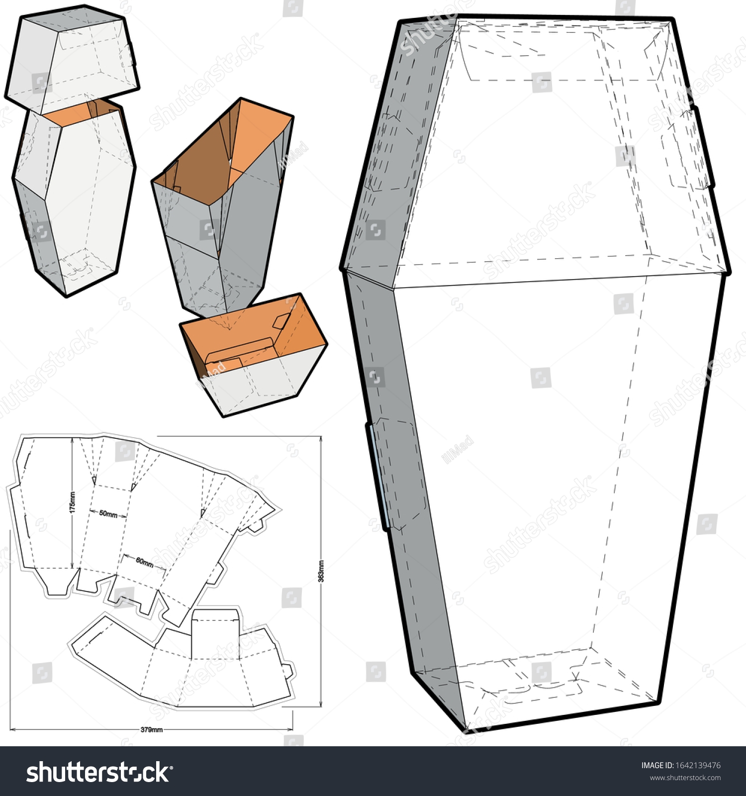 Coffin Box Self Asembly Out Needing Stock Vector Royalty Free 1642139476 Shutterstock