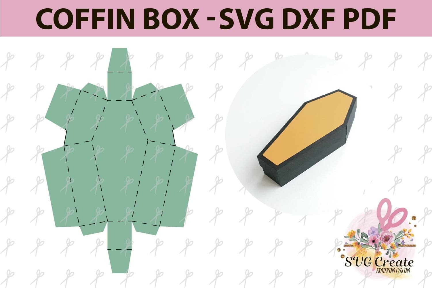 Coffin Box Svg Halloween Treat Box Candy Box Svg Favor