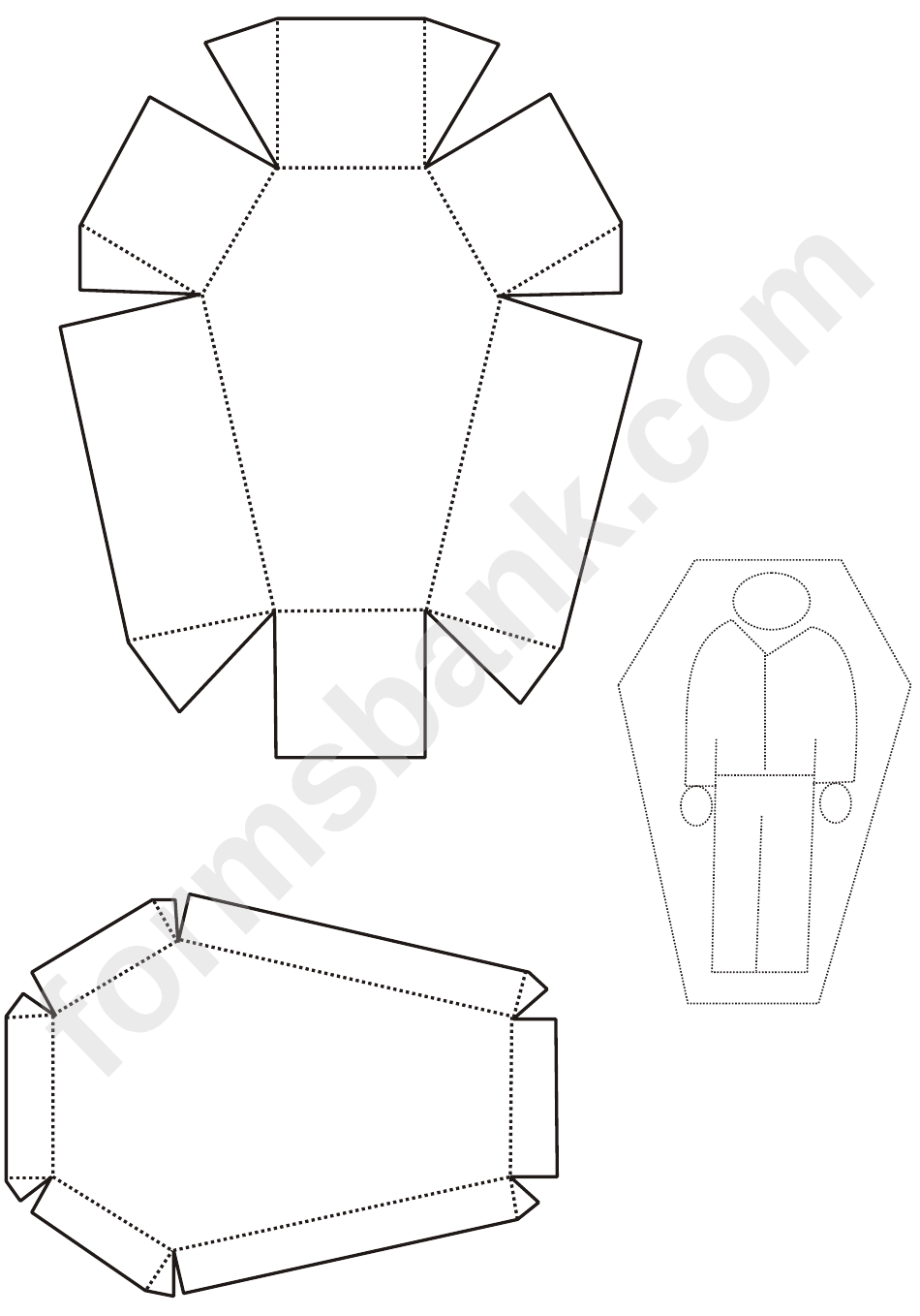 Coffin Box Template Printable Pdf Download
