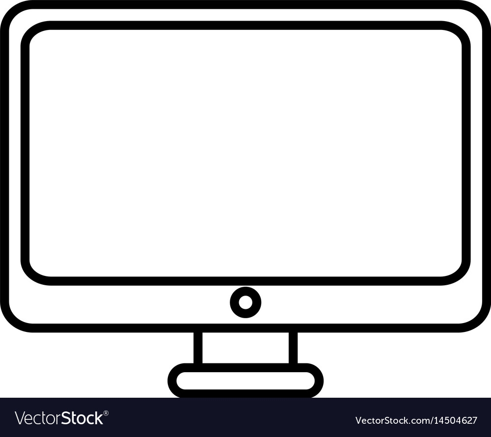 Computer Desktop With Template Icon Royalty Free Vector