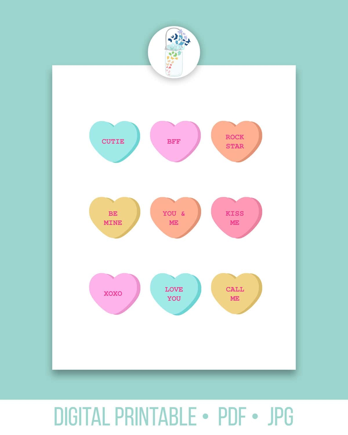 Printable Template Conversation Hearts