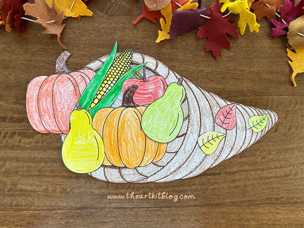 Cornucopia Easy Paper Craft For Kids The Art Kit