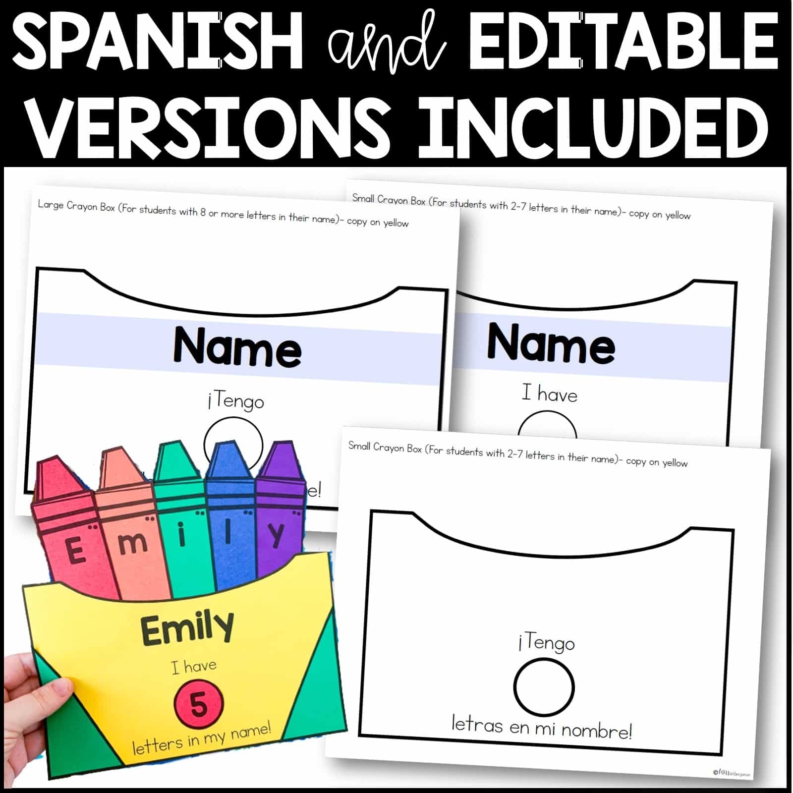 Crayon Box Name Craft Miss Kindergarten