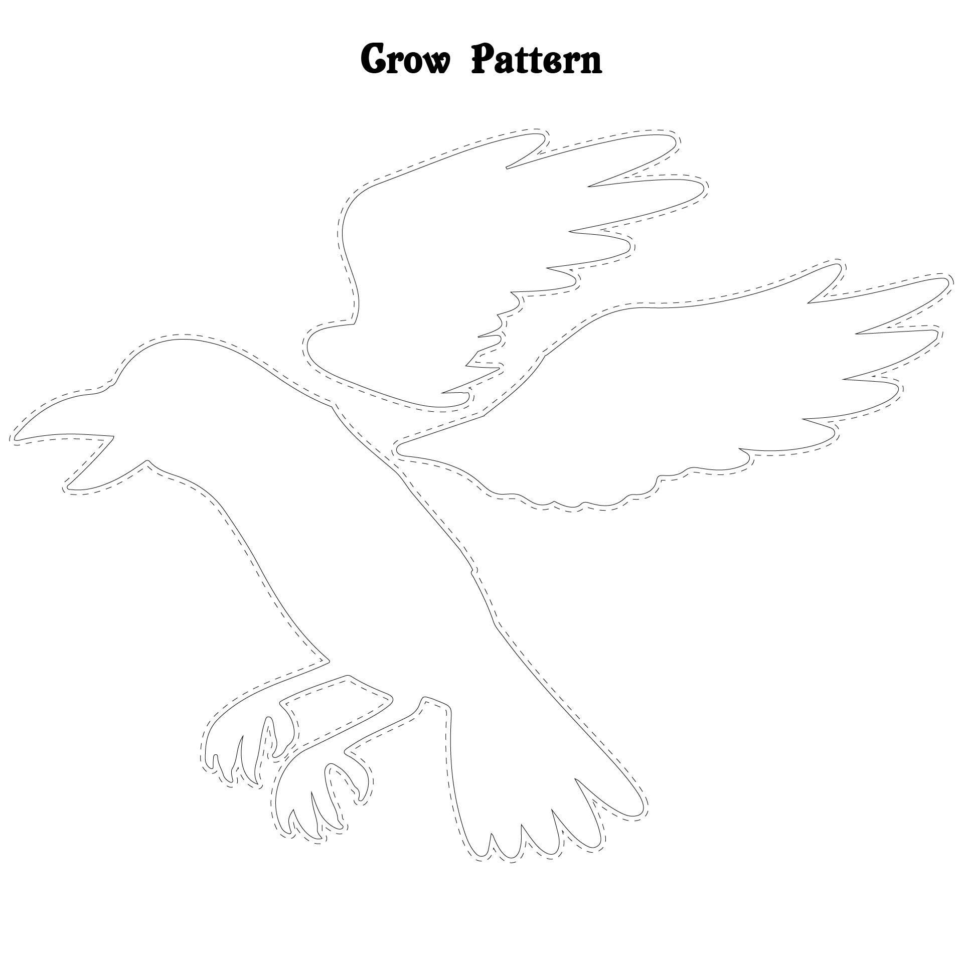 Crow Patterns 10 Free PDF Printables Printablee Crow Patterns 10 Free PDF Printables Printablee