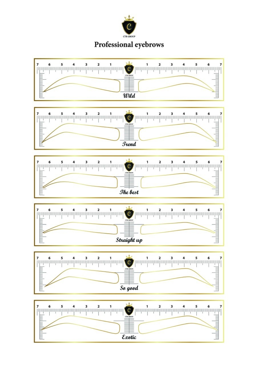 CTR Stencil Sticker For Eyebrow Microblading Template 24 Units 12 Different Forms By CTR 24 Units Amazon sg Beauty