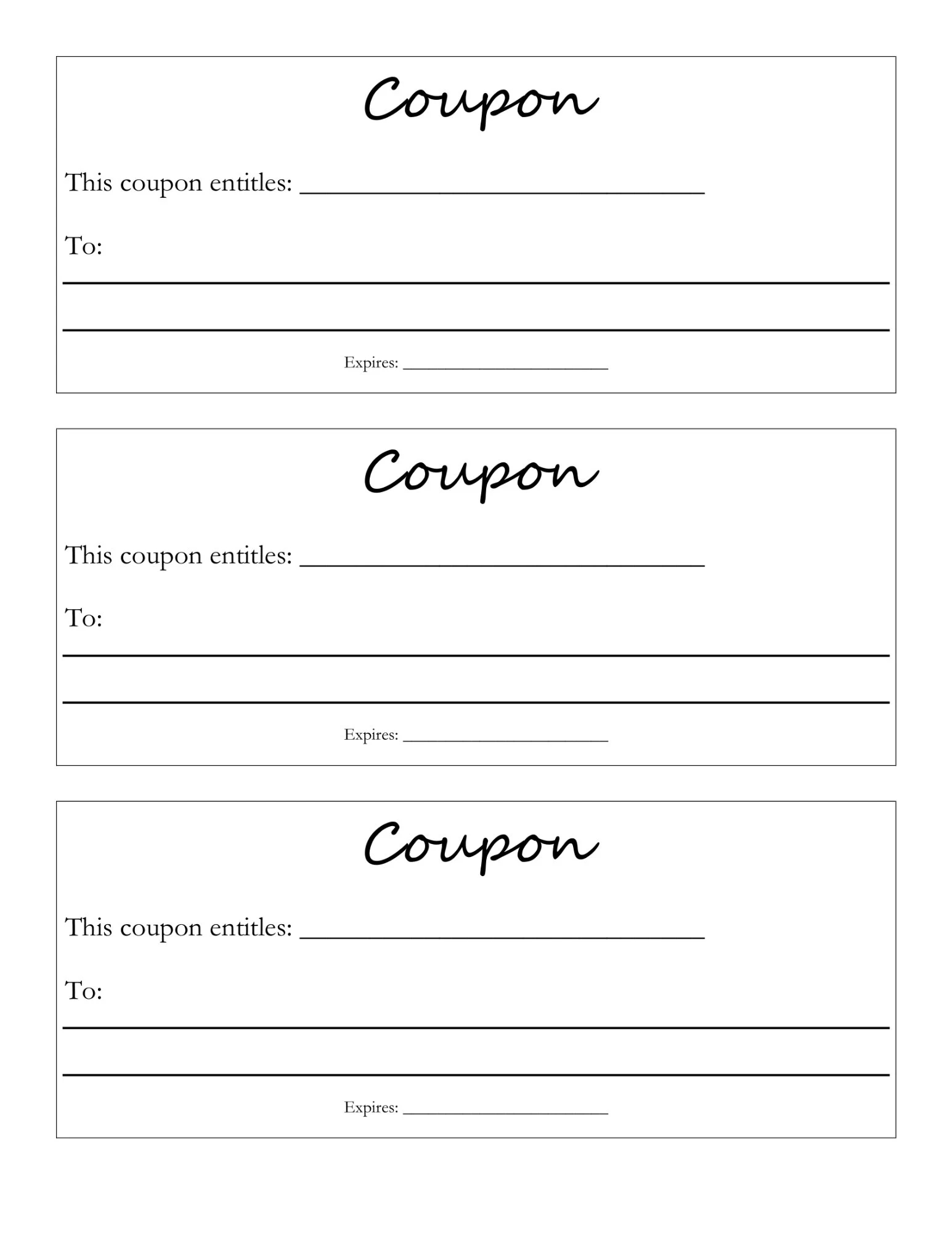 Custom Coupon PDF Editable And Printable Etsy