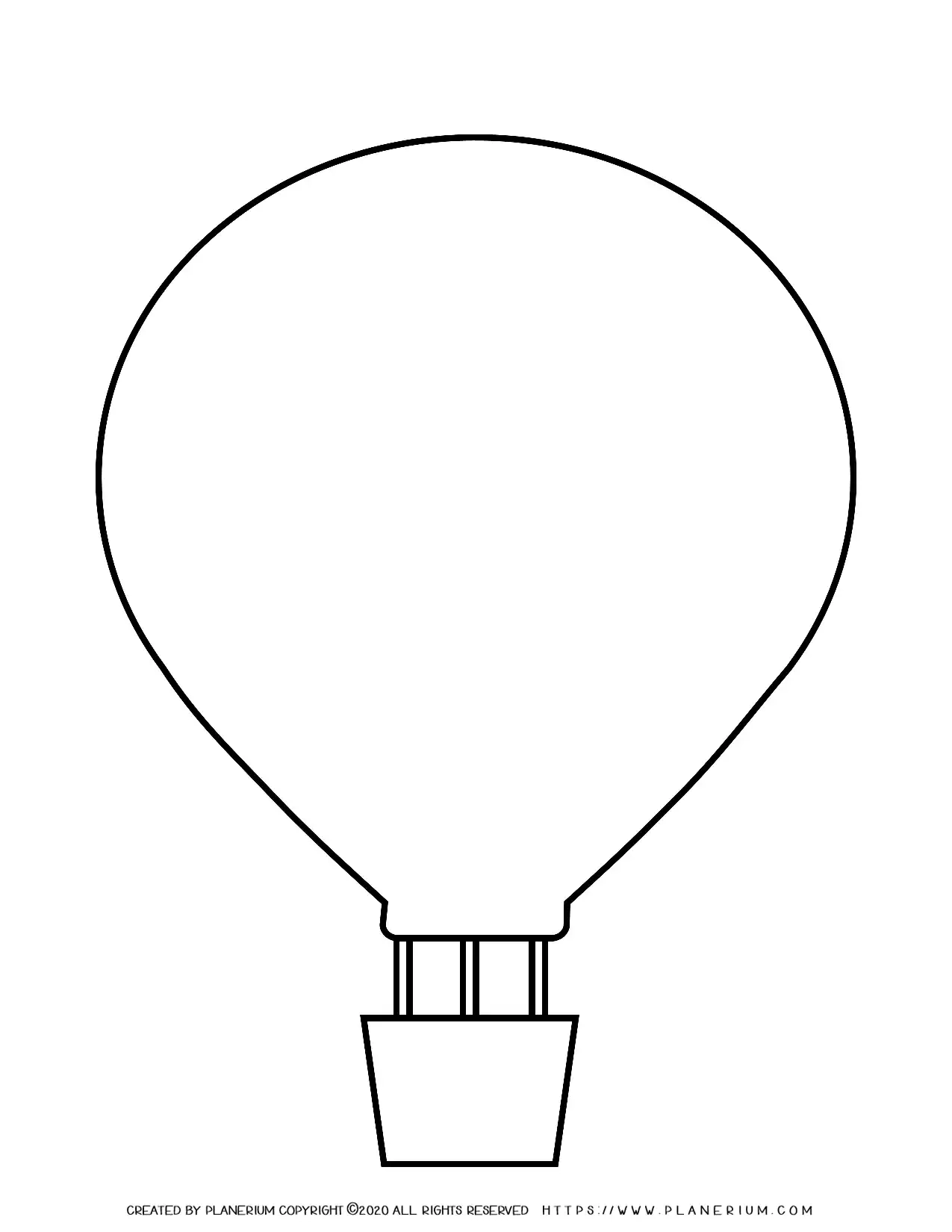 Customizable Hot Air Balloon Template For Creativity