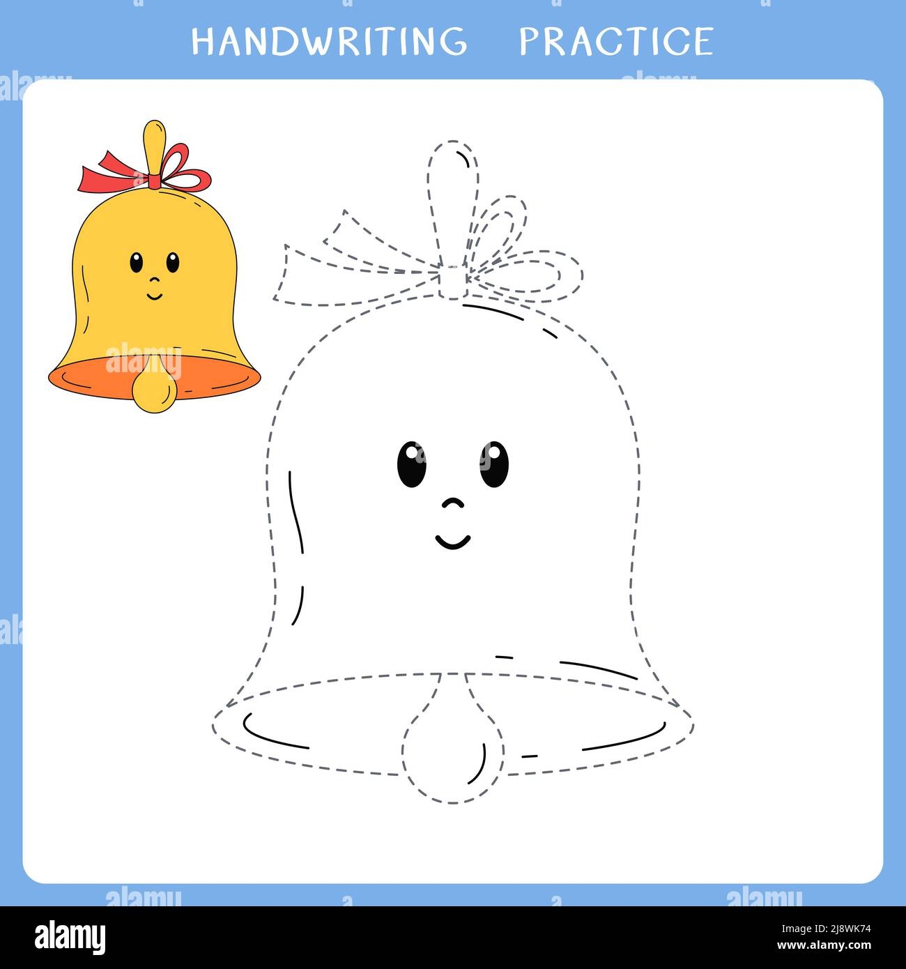 Cute Christmas Bell For Coloring Book Stock Photo Alamy