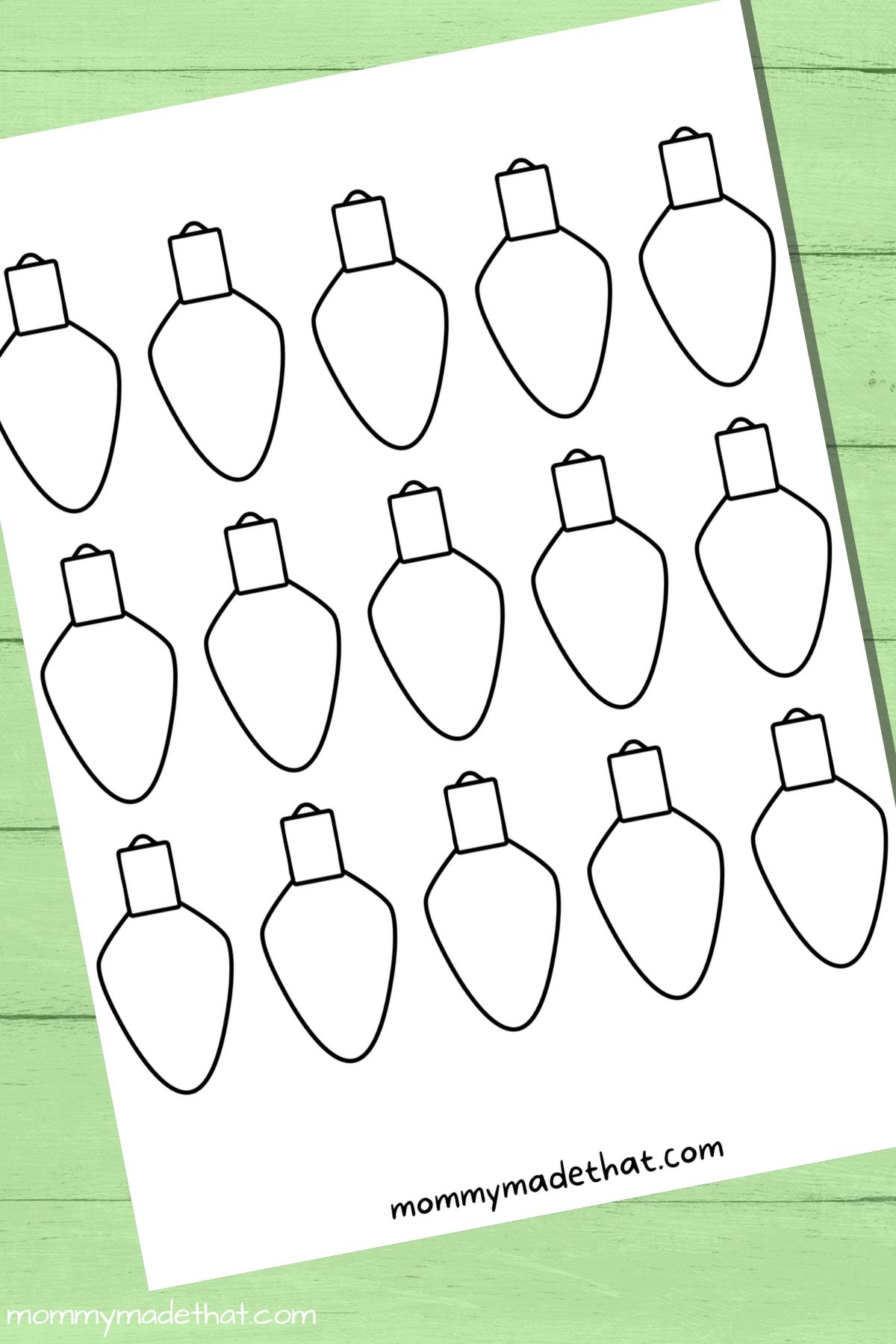 Cute Christmas Light Templates Free Printable 
