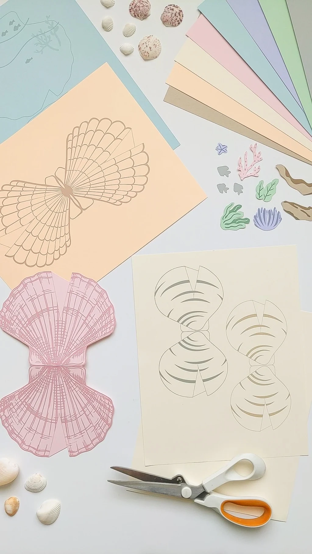 Cute DIY Paper Seashells Summer Craft For Kids Merriment Design