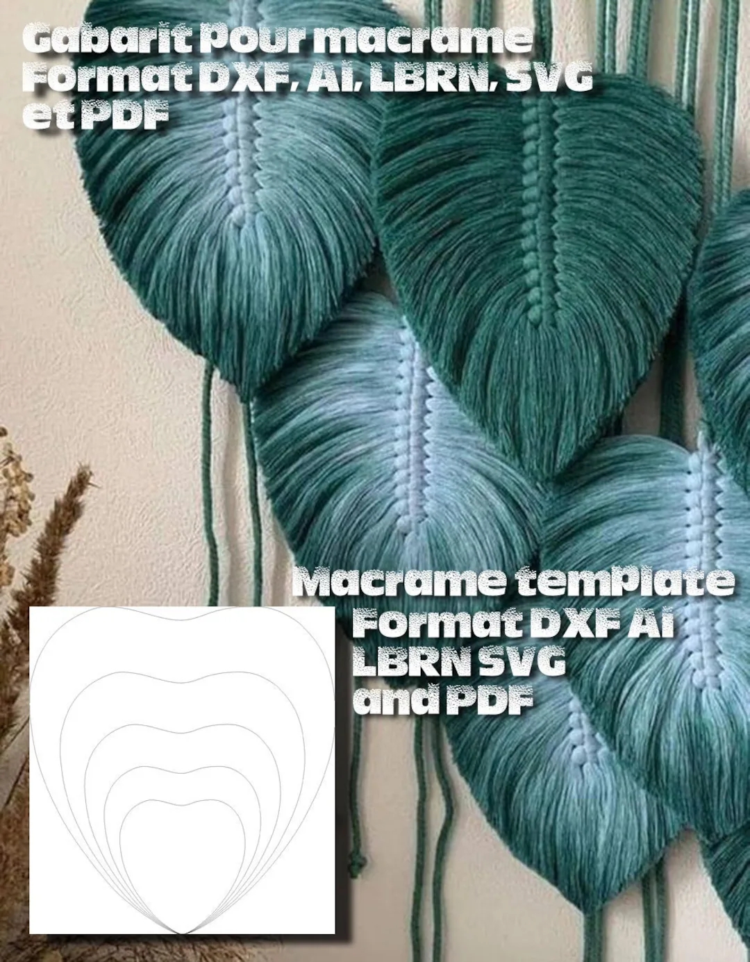Cutting Template For Macram Leaf Etsy