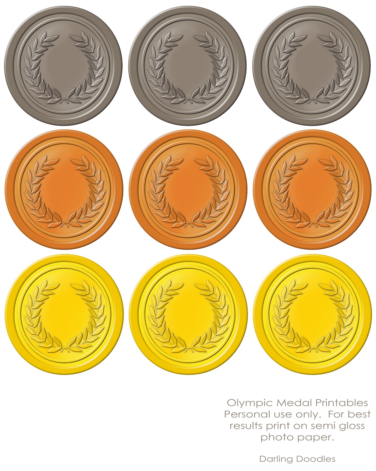 Free Printable Medal Template