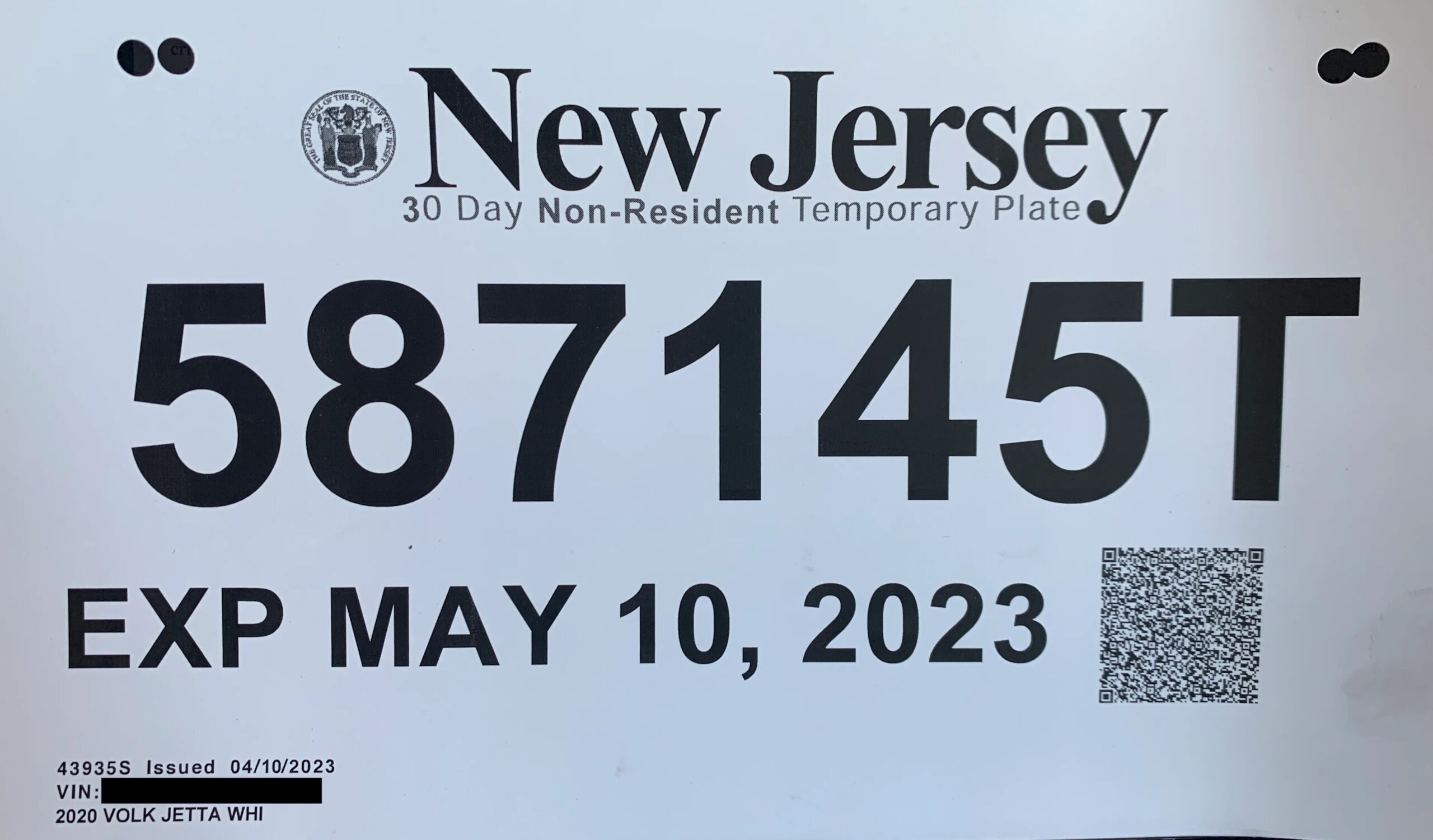Dealer Temp Plates Sale