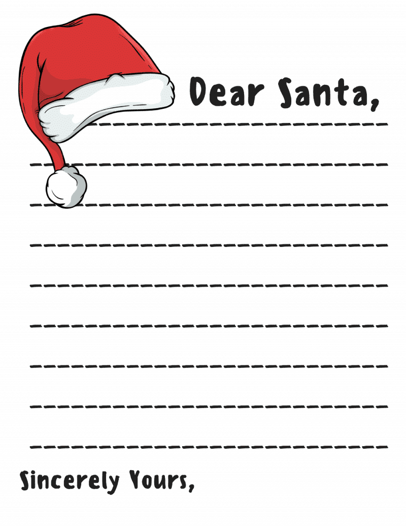 Free Printable Blank Santa Letter Template