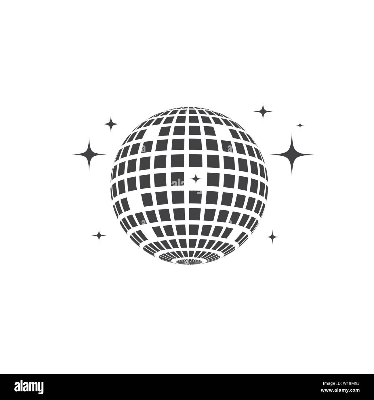 Disco Ball Vector Icon Illustration Design Template Stock Vector Image Art Alamy