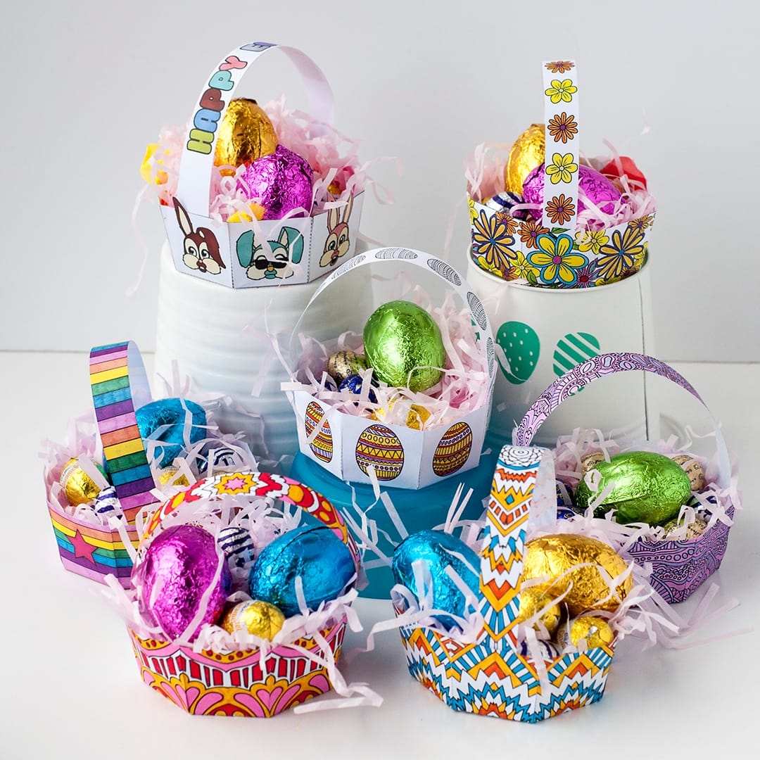 Easter Basket Template Printable Free