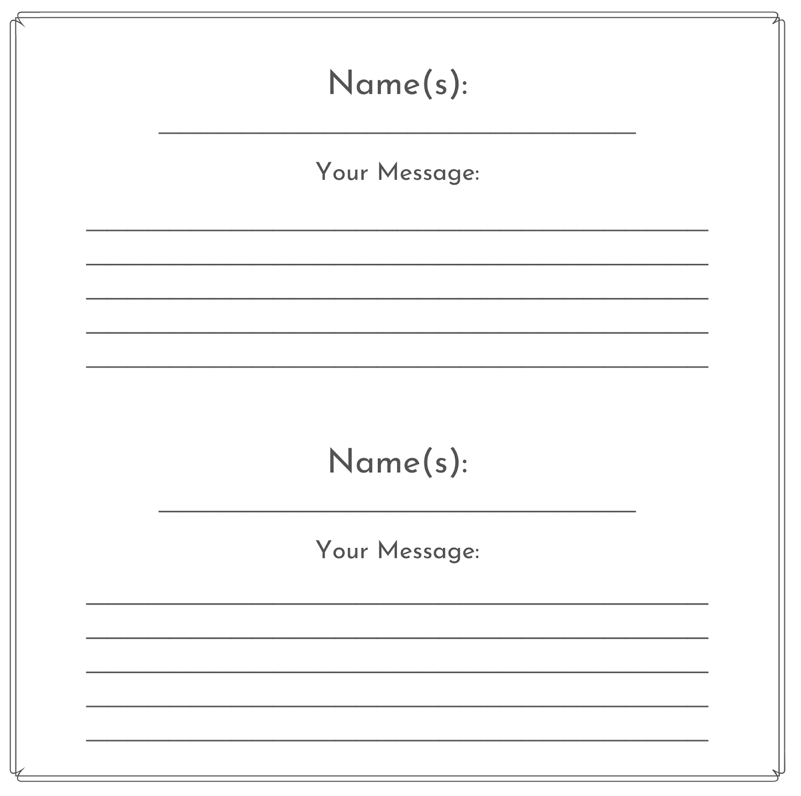 Free Printable Guest Book Sign Template