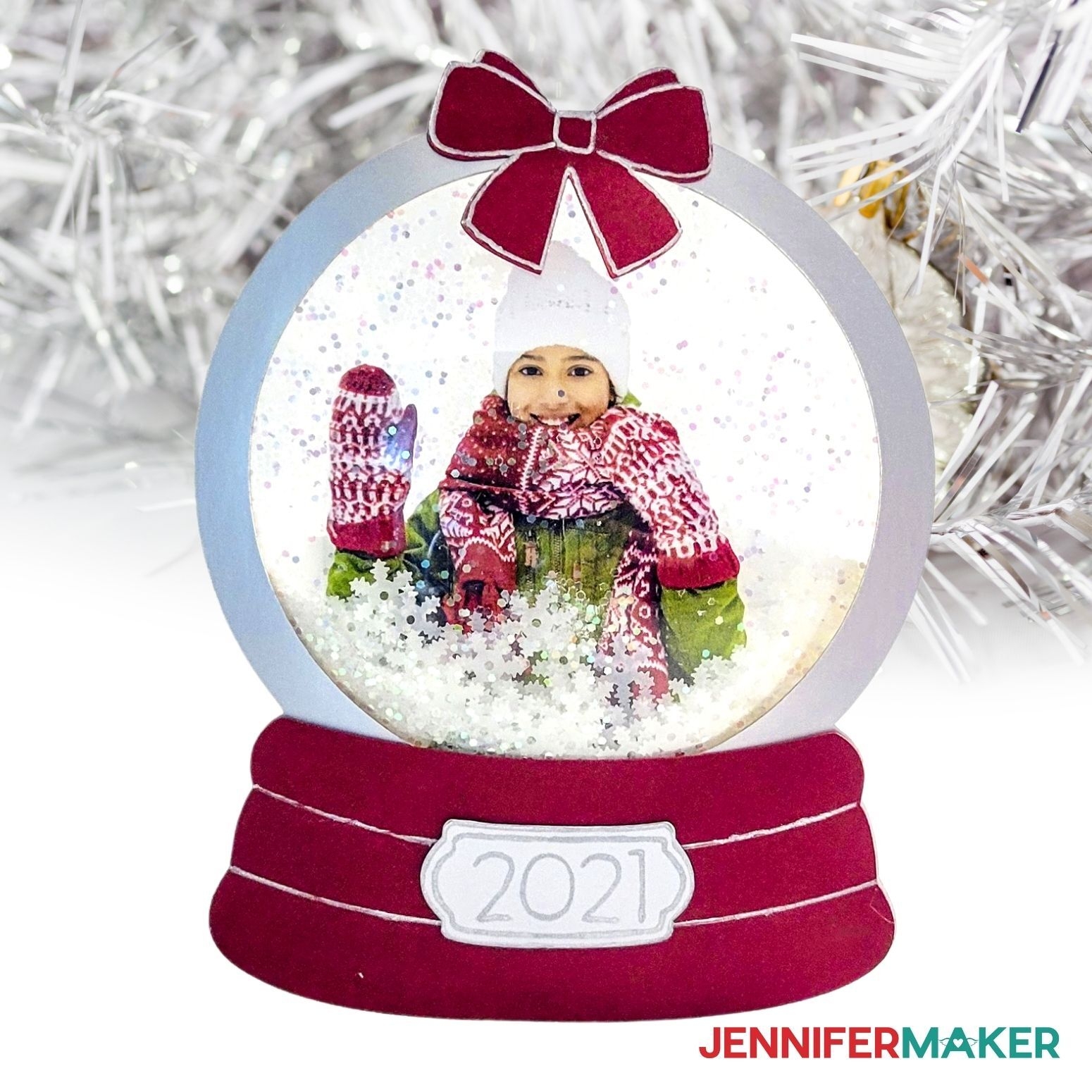 Printable Snow Globe Ornament Template