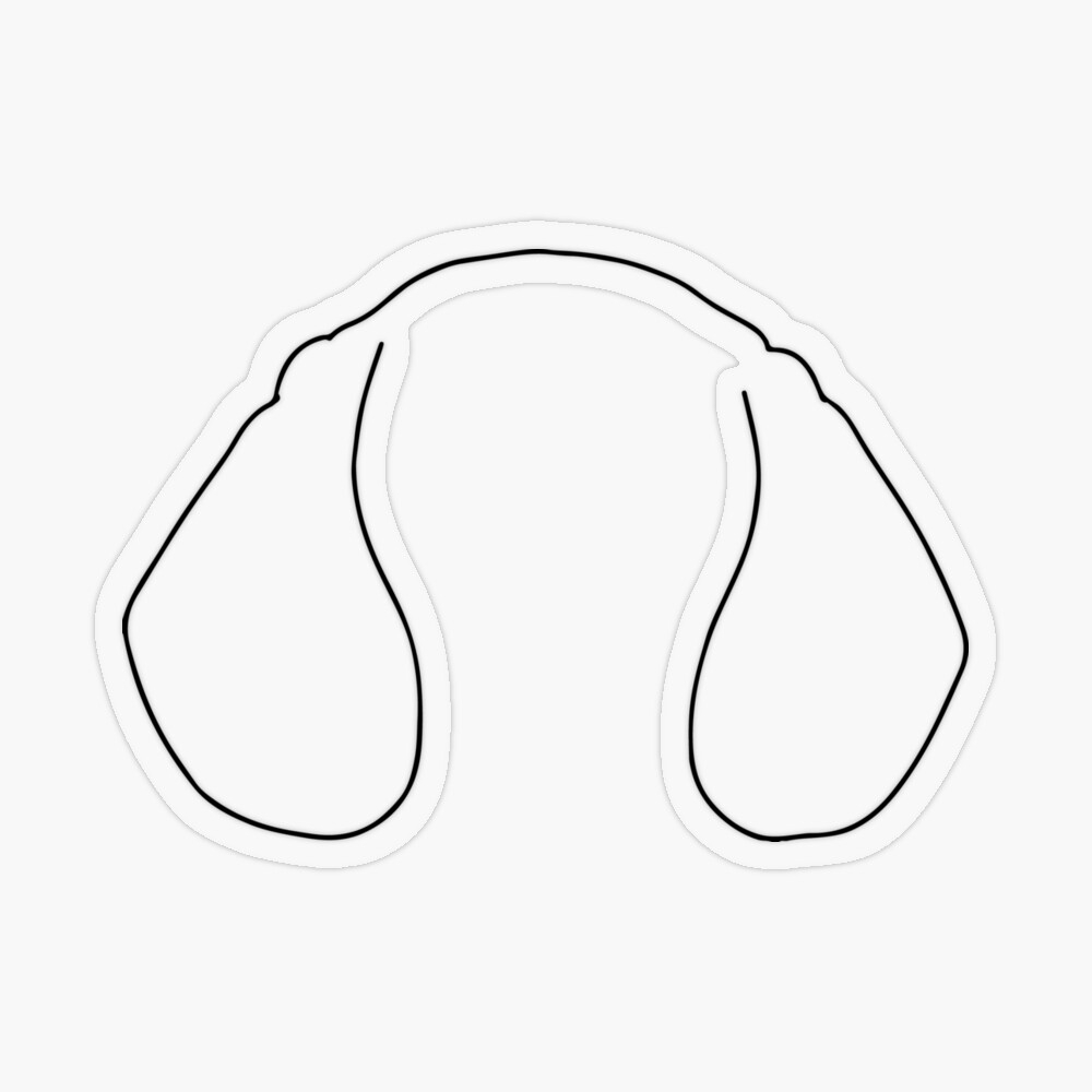 Dog Ears Line Art Drawing Dog Black Line Art Photographic Print For Sale By Mrs PenLine Redbubble