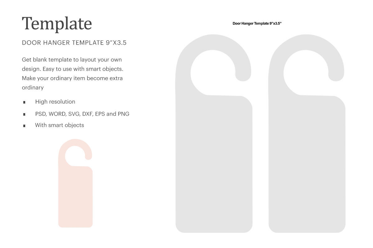 Door Hanger Blank Template Silhouette Studio Cricut Silhouette By Ariodsgn TheHungryJPEG