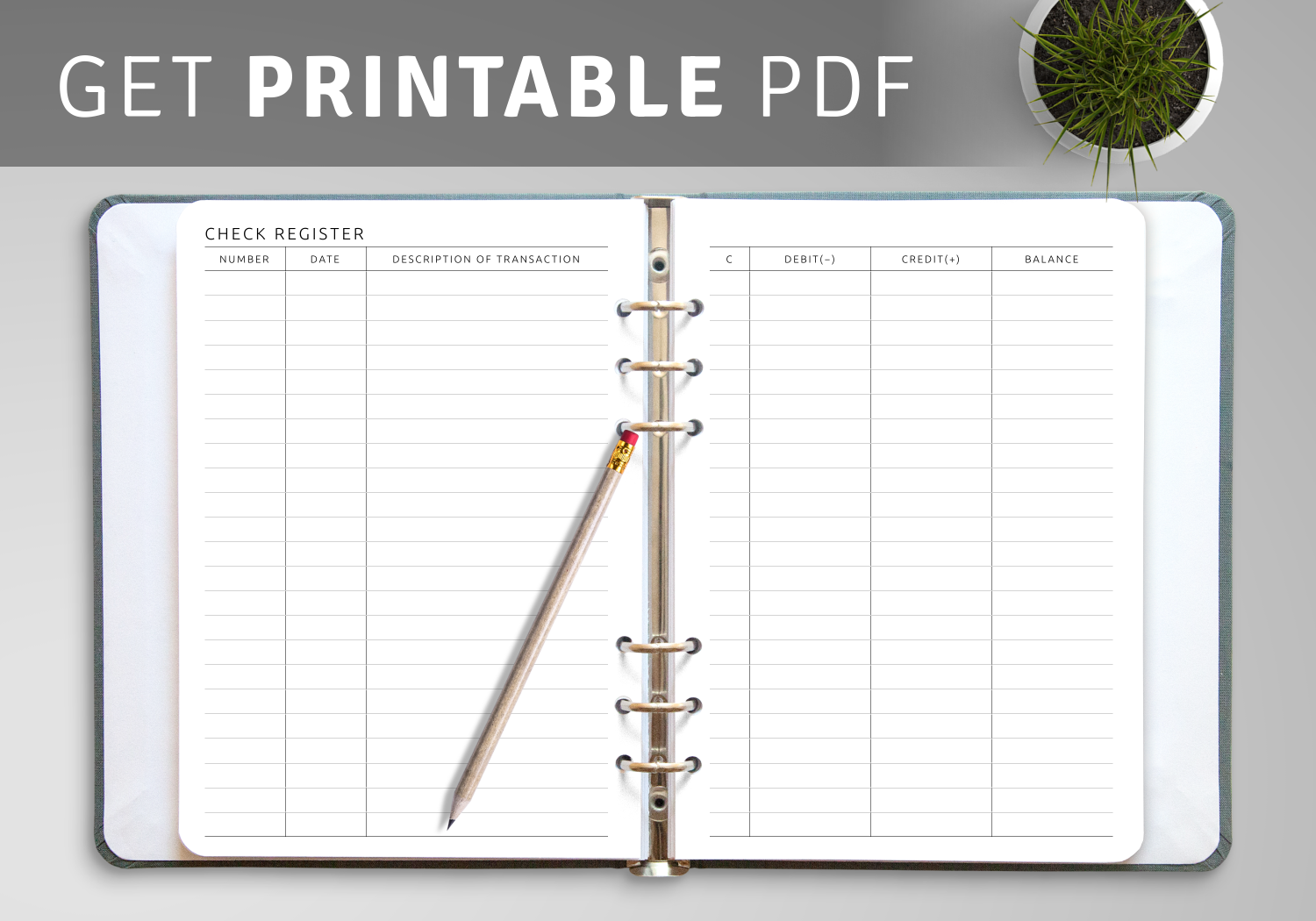 Check Register Printable Template