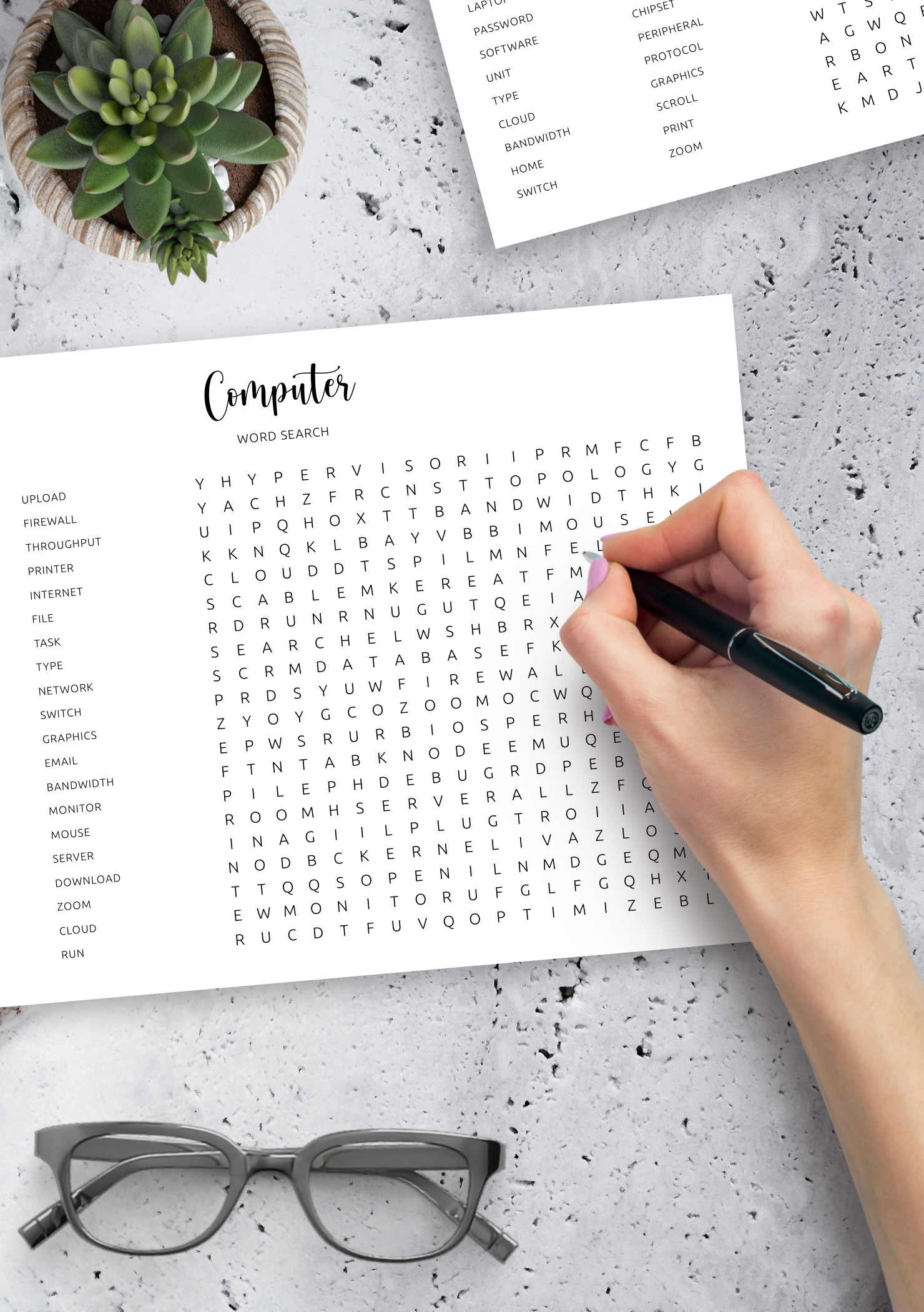Printable Computer Template