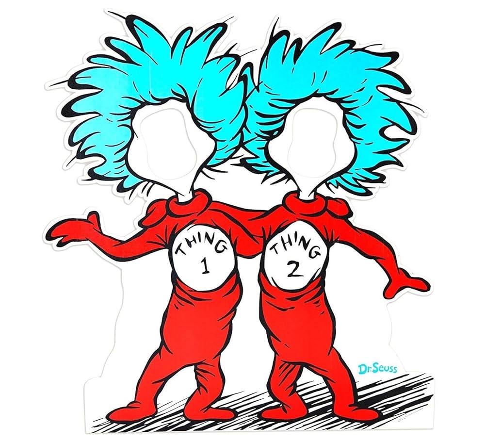 Dr Seuss Party Supplies Cat In The Hat Decor Thing 1 Thing 2 Stand In Photo Prop Amazon ca Home