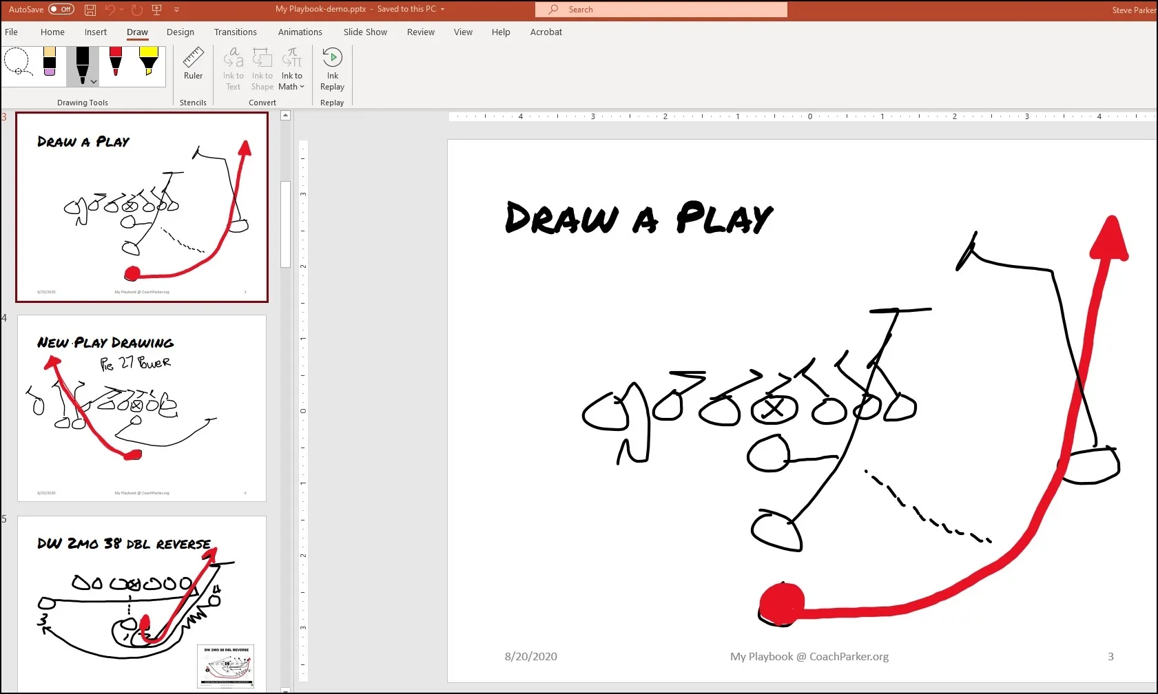 Drawing Football Plays In PowerPoint Best 1 Draw App Plays