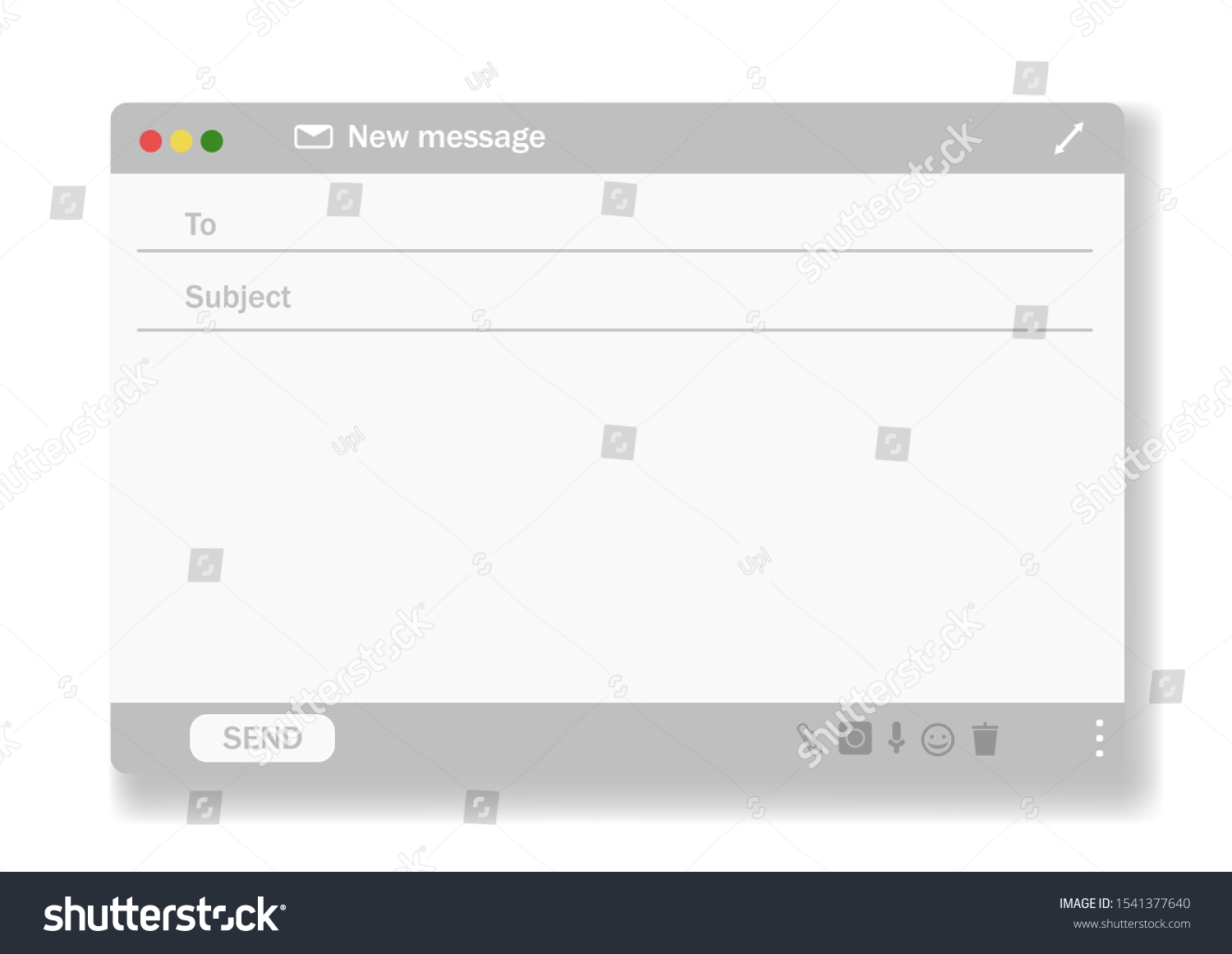 E mail Blank Template Internet Mail Frame Stock Illustration 1541377640 Shutterstock
