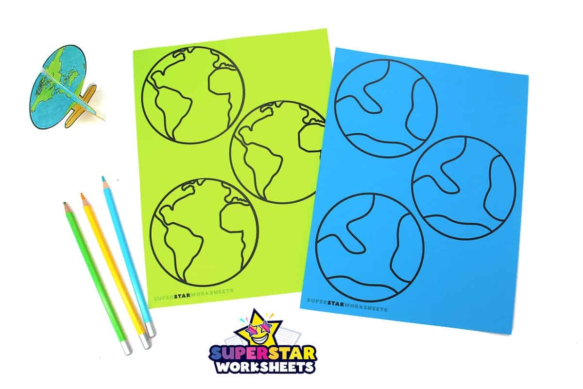Earth Template Superstar Worksheets