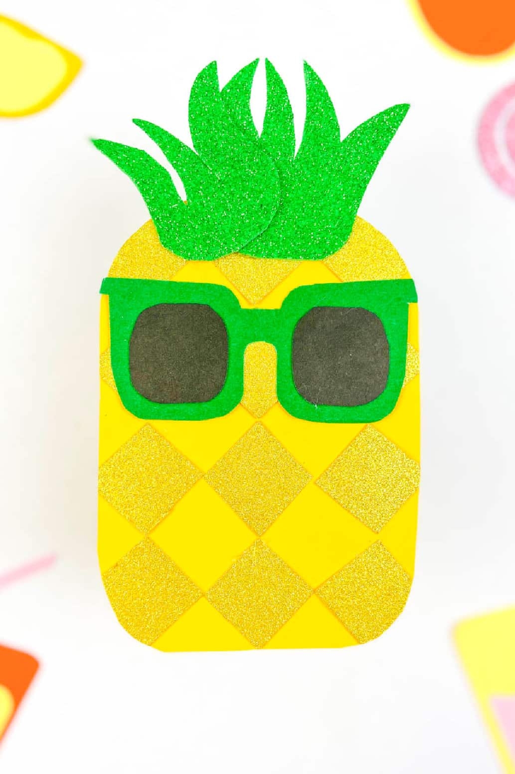 Easy Paper Pineapple Craft For Kids Made With HAPPY