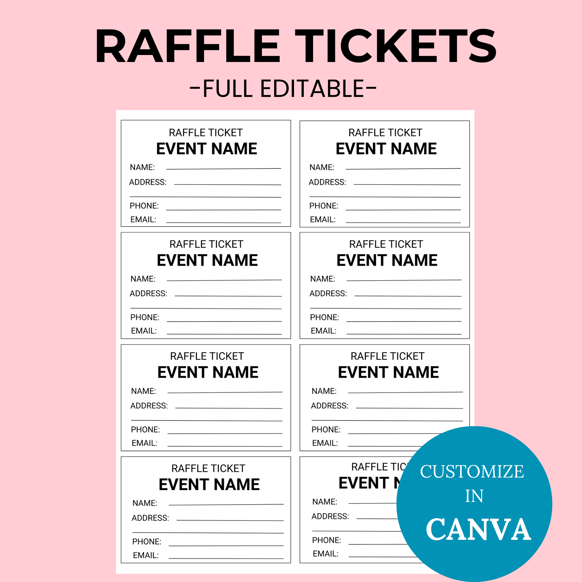Ticket Templates Free Printable