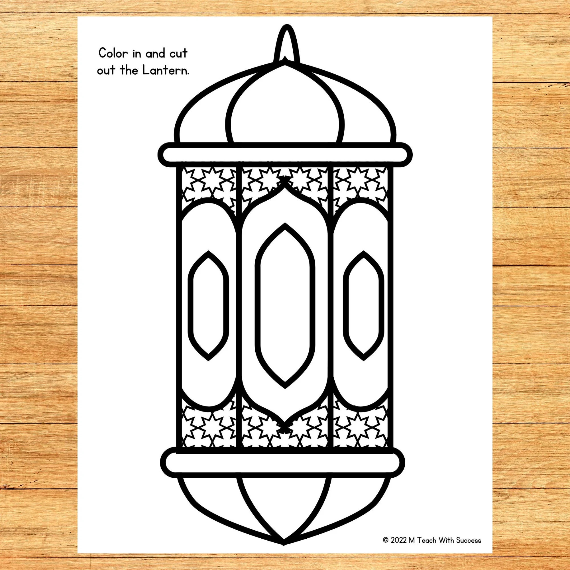 Eid Al adha Ramadan Lanterns Coloring Pages Lantern Template Printable Ramadan Decorations Printable Eid Al fitr Decoration Etsy