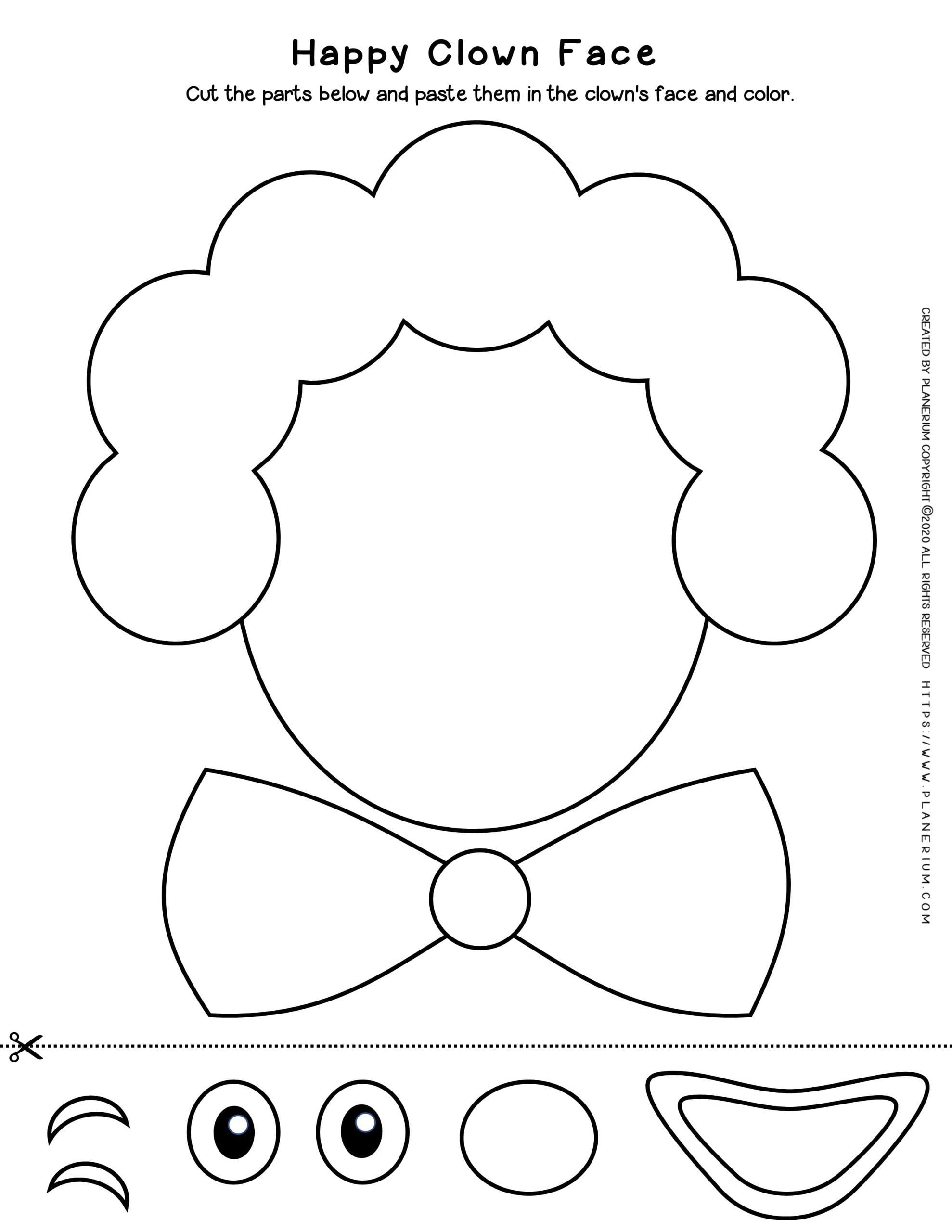 Engage Kids With A Clown Craft Worksheet For Fun