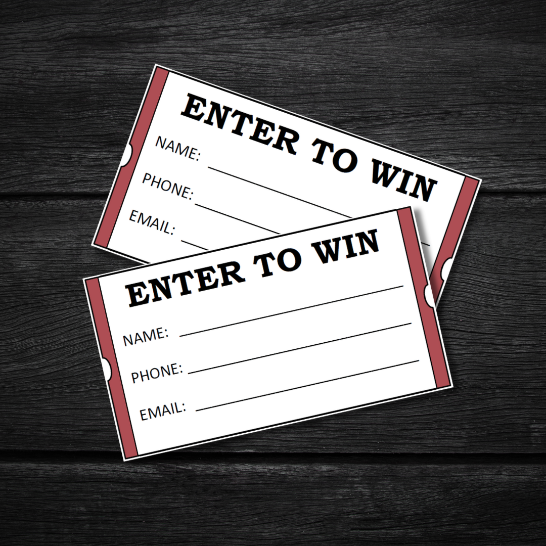 ENTER TO WIN Raffle Tickets Printable Tickets Downloadable Document Red EBay