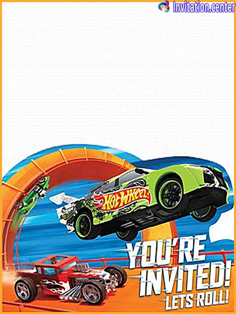 Exclusive Hot Wheels Invitations For A Turbo Charged Birthday Bash Invitation Center