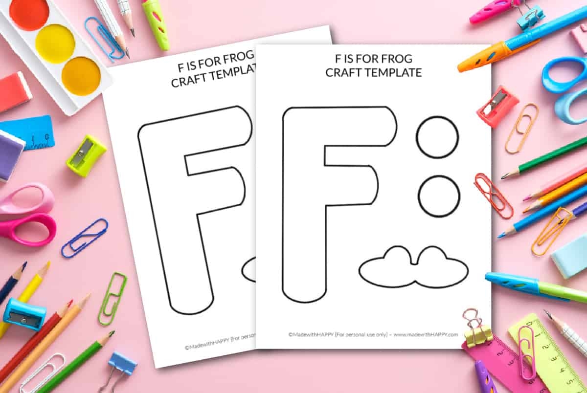 F Is For Frog Craft With Printable Letter F Made With HAPPY