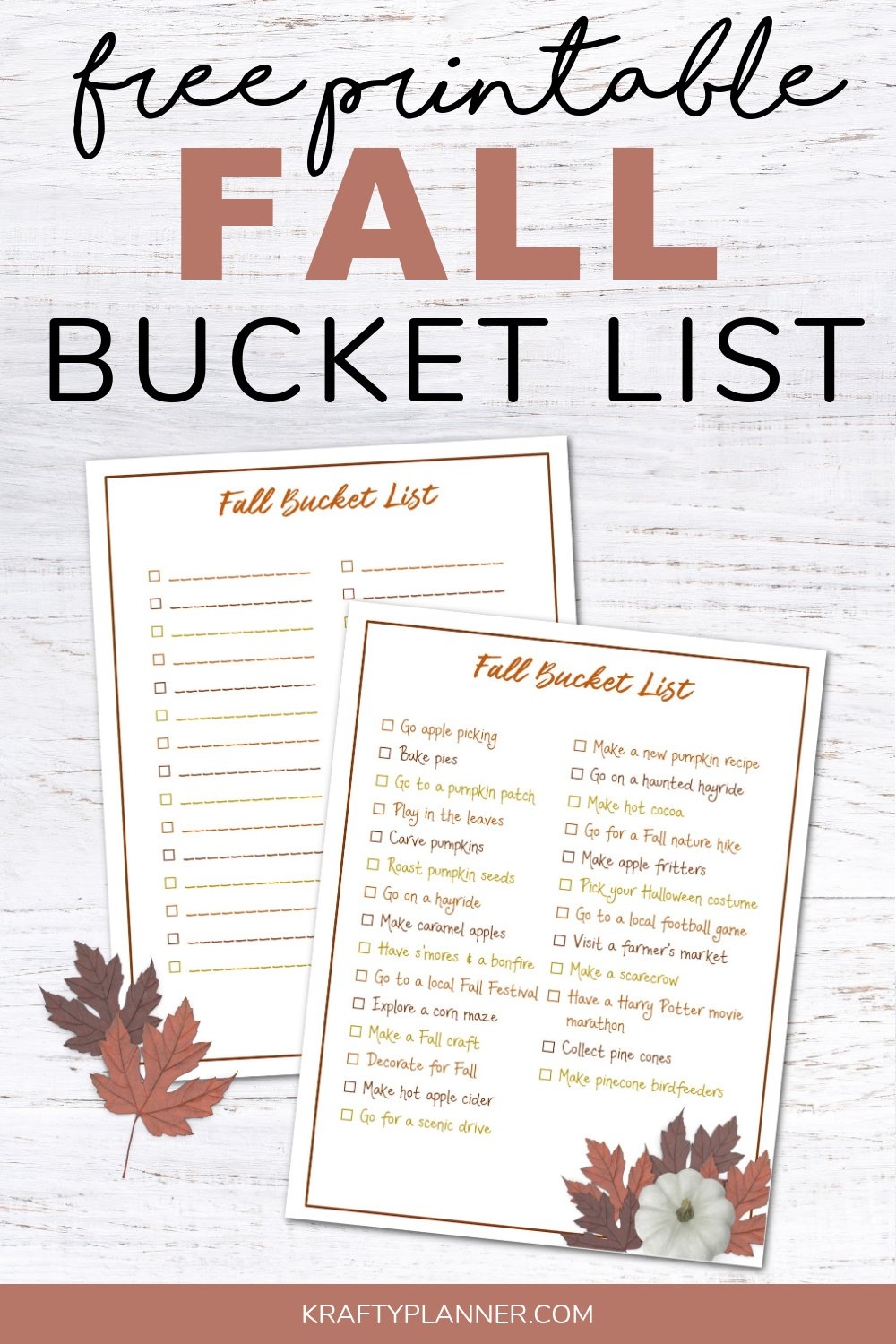 Bucket List Printable Template