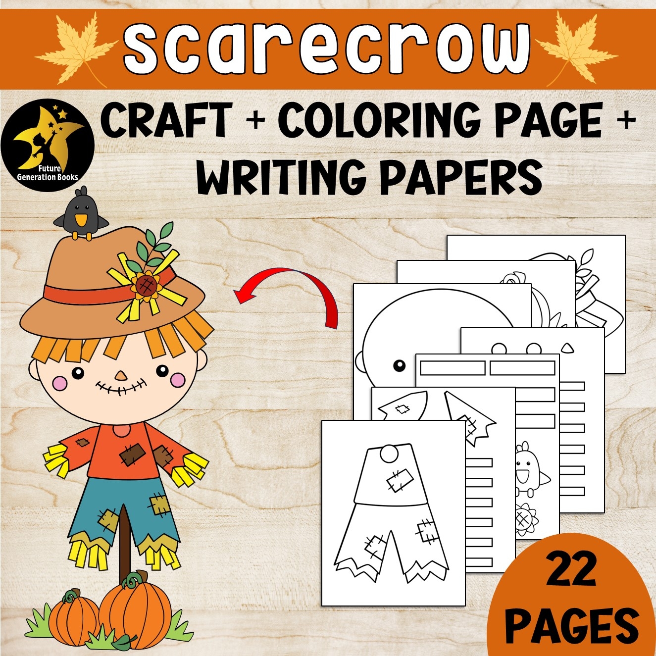 Fall Scarecrow Craft Activity Kindergarten Bulletin Board Autumn Writing Papers Made By Teachers