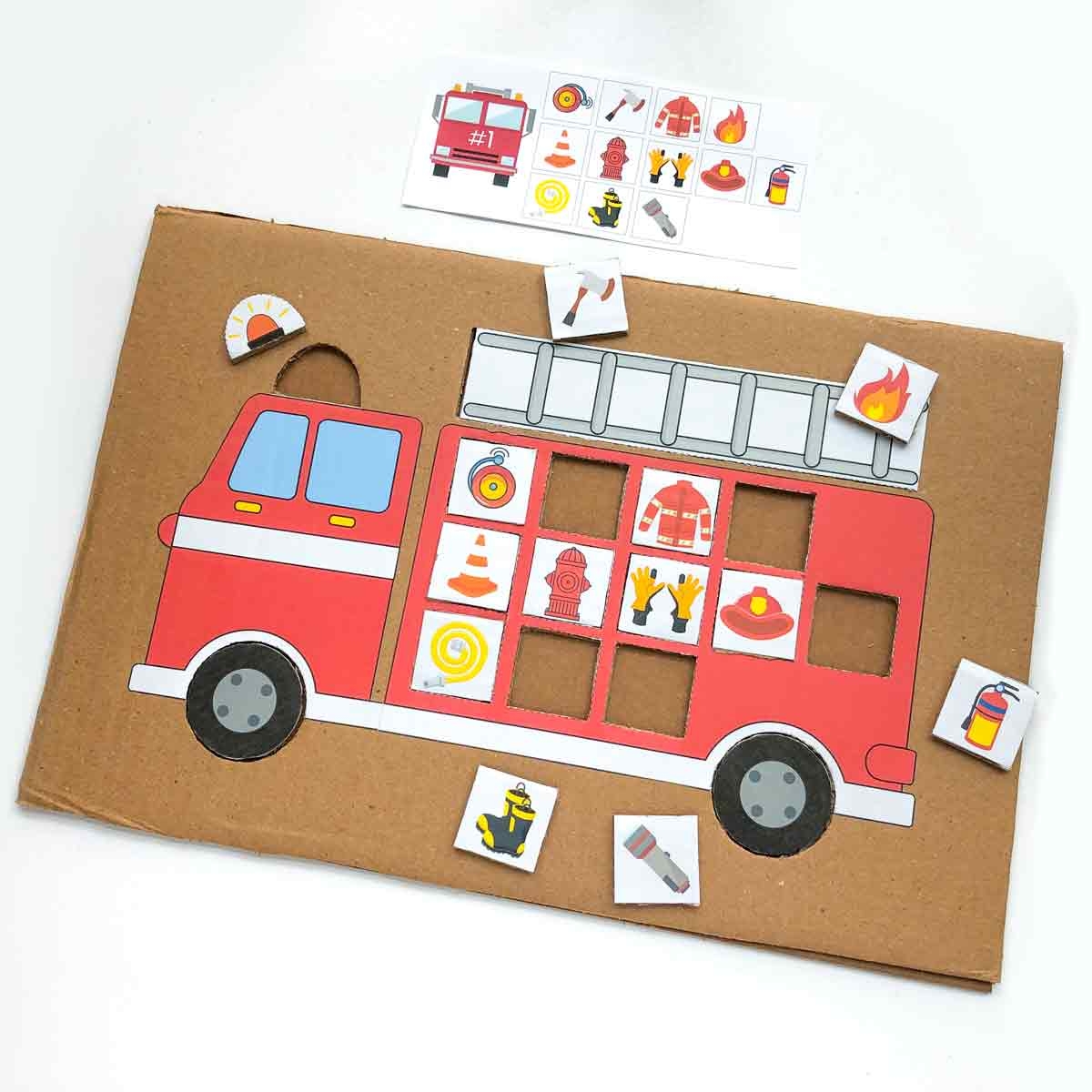 Fire Truck Printable Template