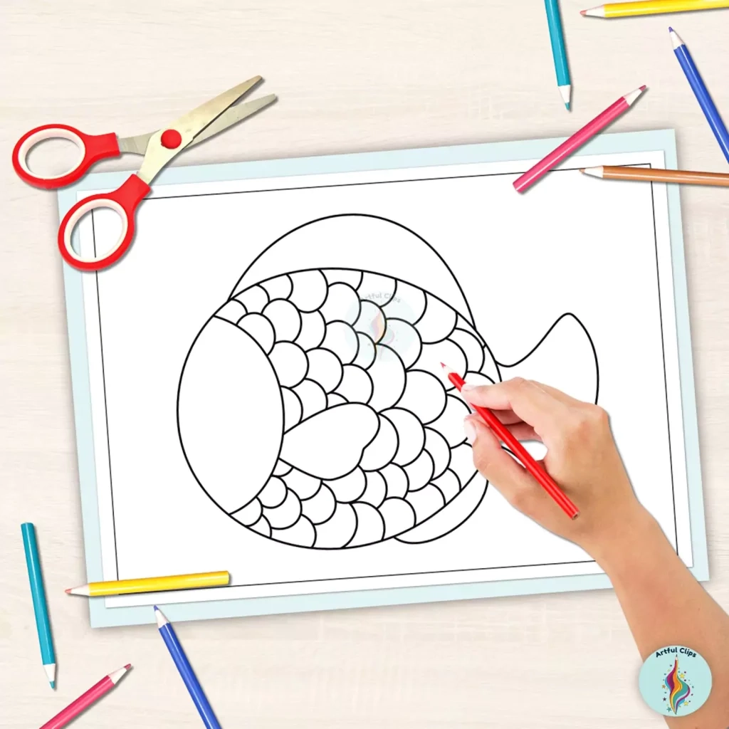 Fish Template Set For Kids Printable Outlines And Clipart