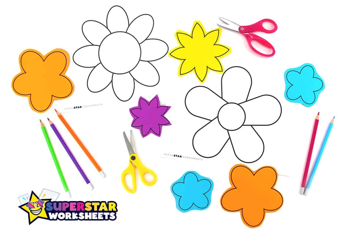 Flower Templates Superstar Worksheets