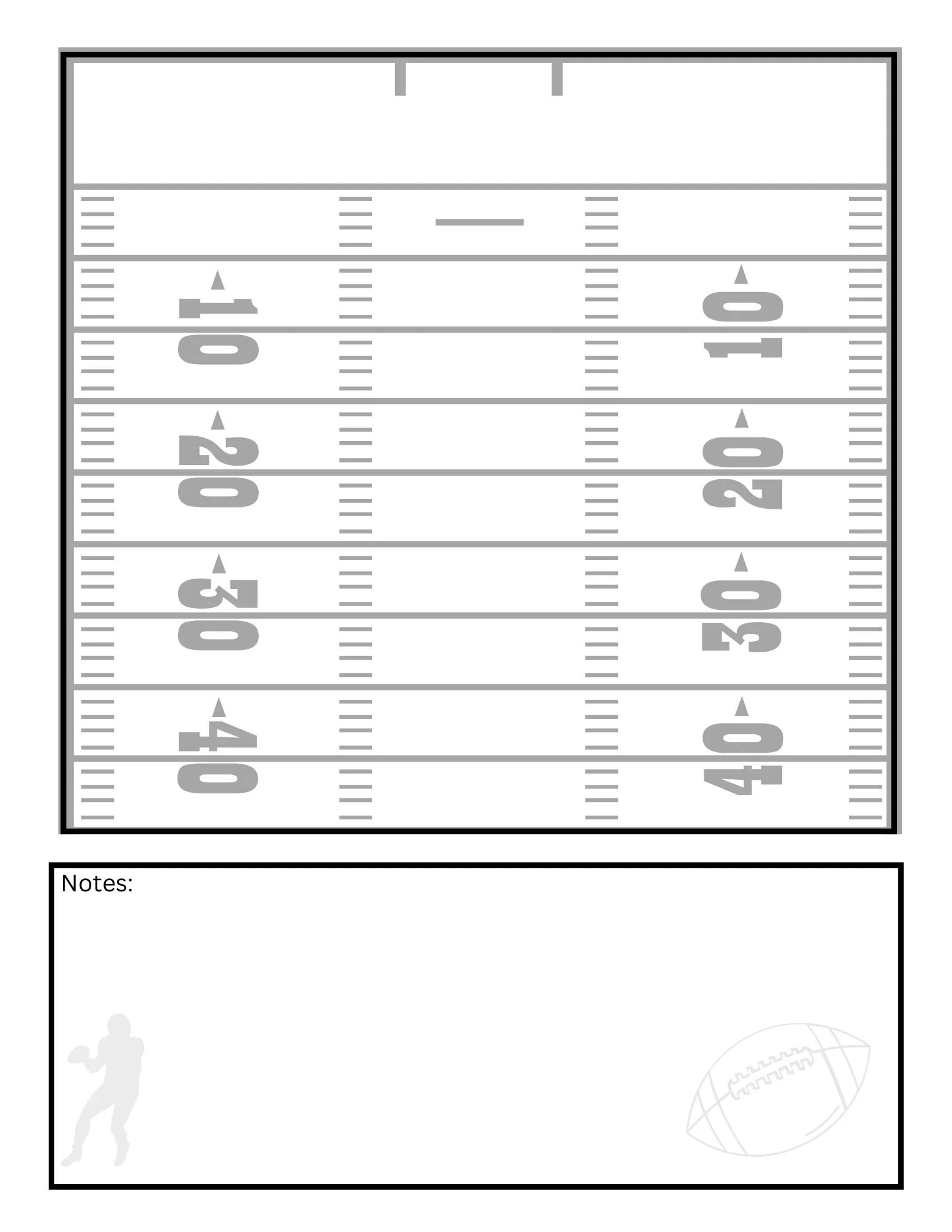 Printable Blank Football Play Template