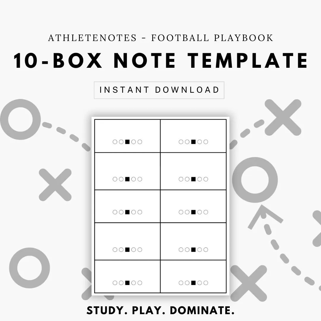 Football Playbook 8 box Notes Football Notebook Field Diagrams Etsy