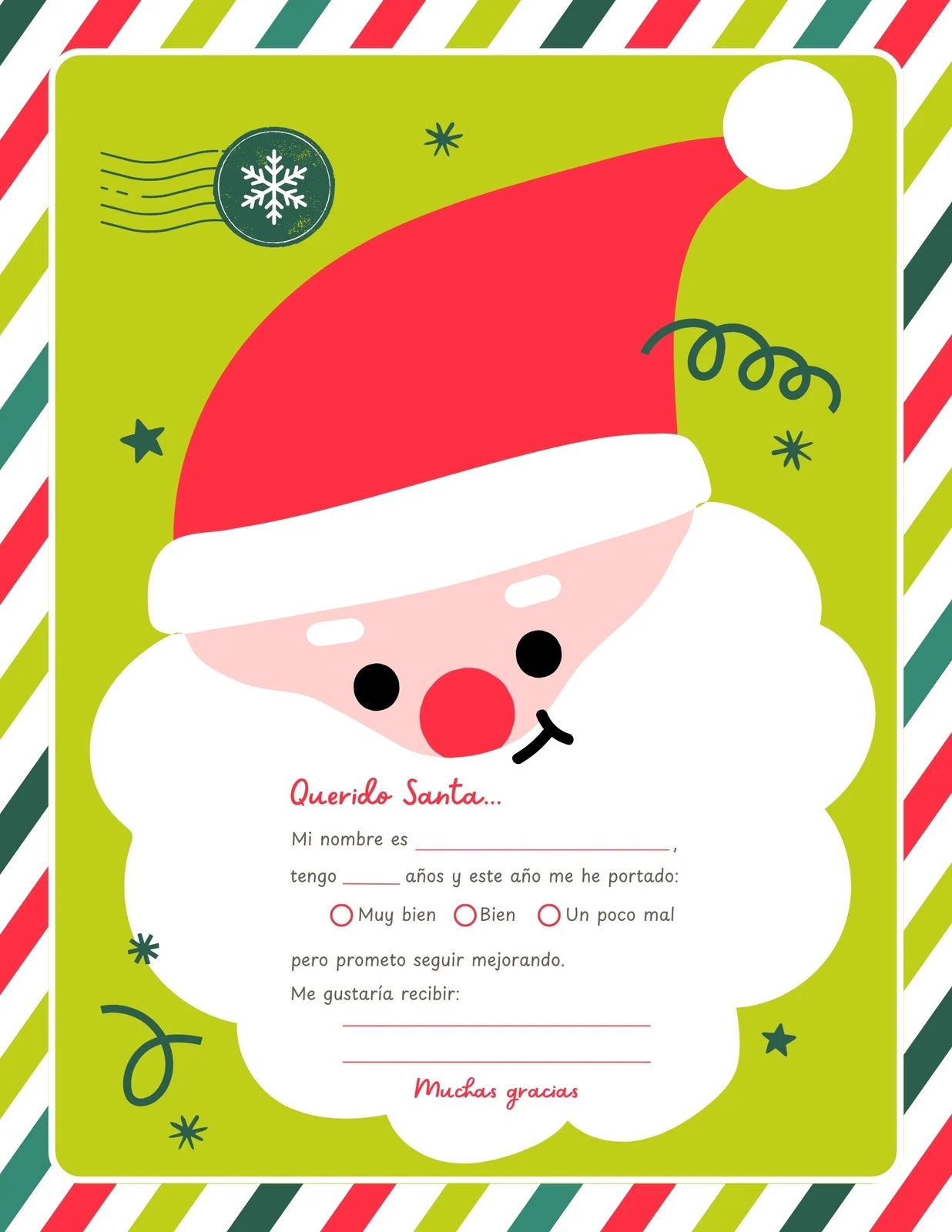 Free And Customizable Christmas Letter Templates Canva