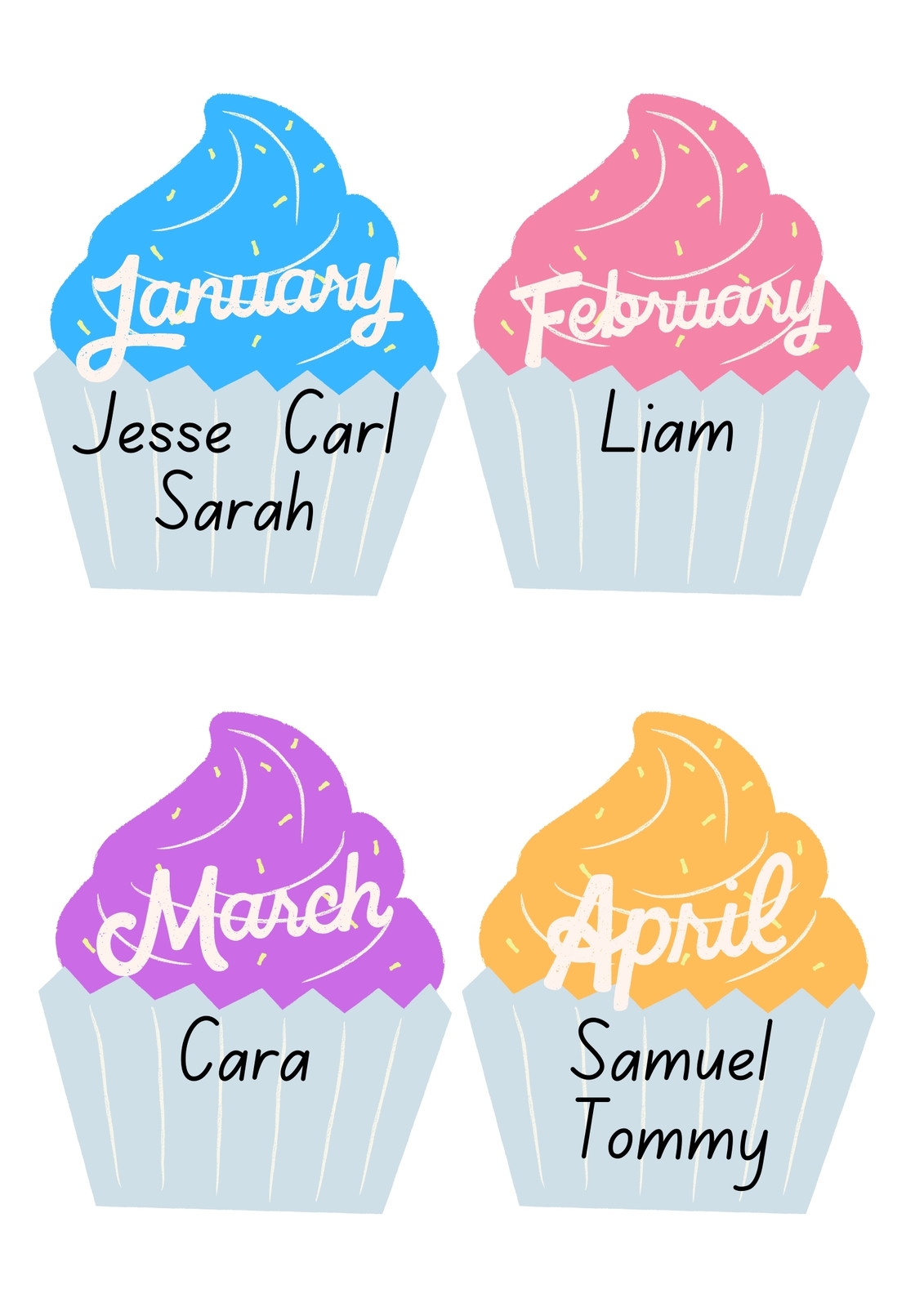 Free And Customizable Cupcake Templates