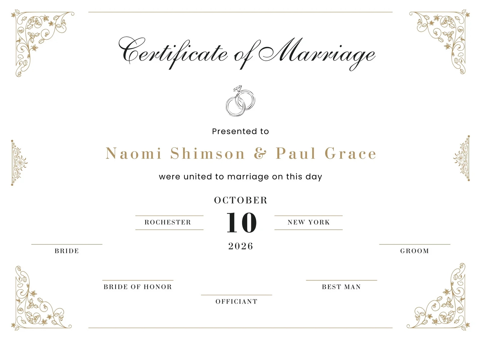 Free And Customizable Marriage Templates