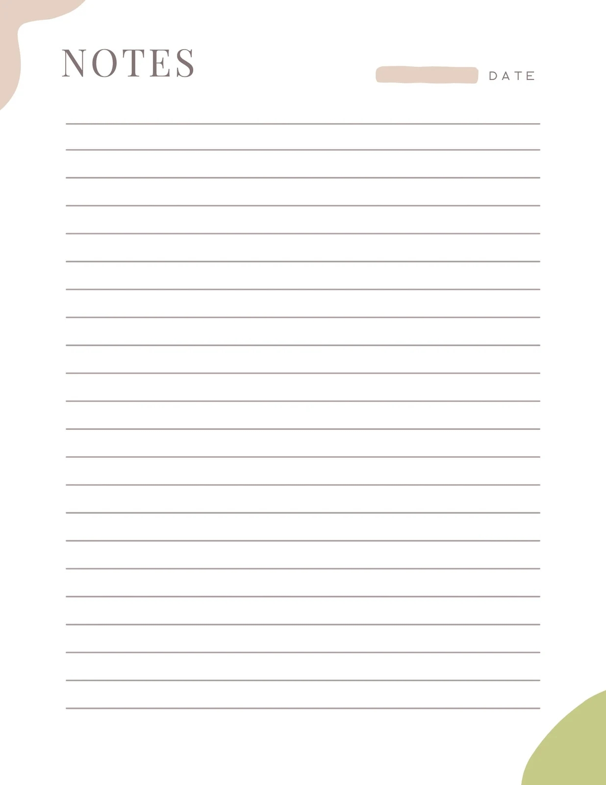 Free And Customizable Notes Templates